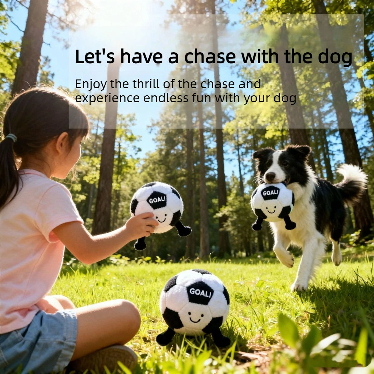Dog Soccer Squeaky Toy Ball