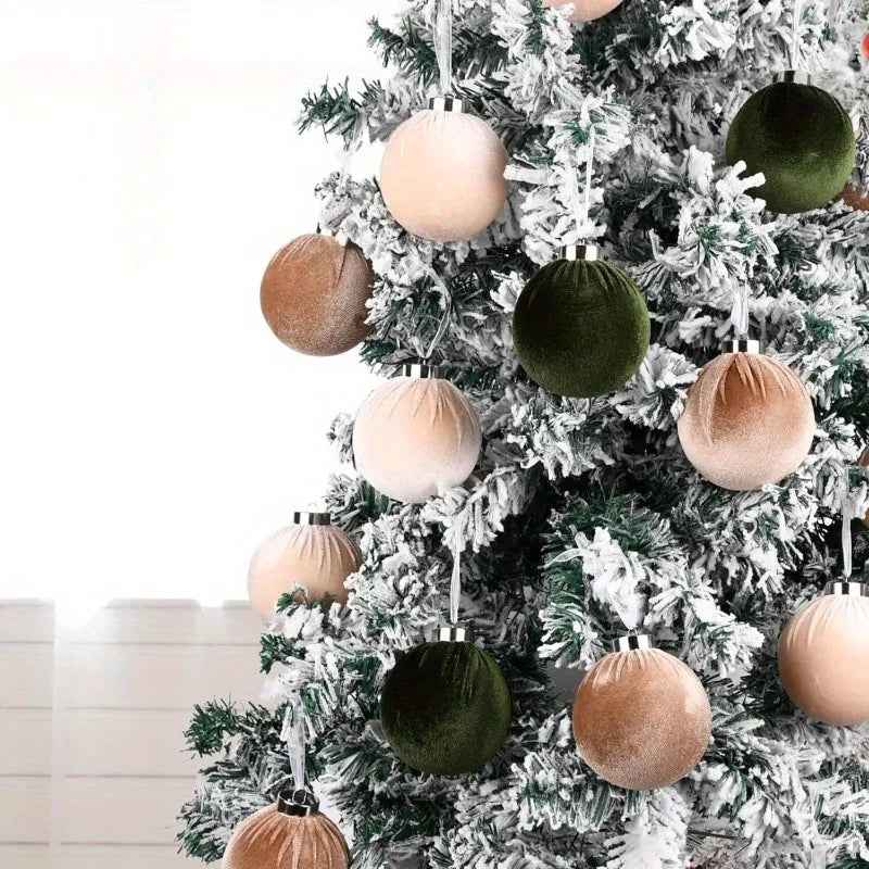 15-Piece Velvet Christmas Bauble Set