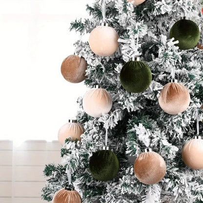 15-Piece Velvet Christmas Bauble Set