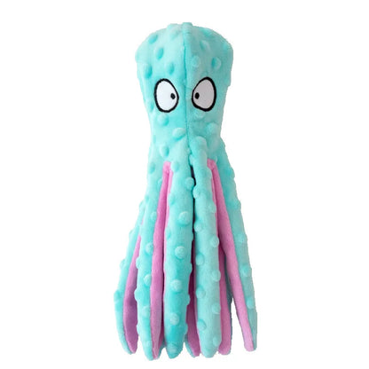 Stuffing-Free Octopus Squeaky Dog Toy