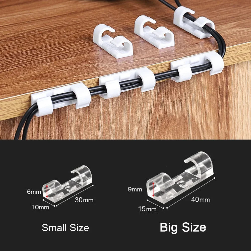 Self-Adhesive Cable Management Clips