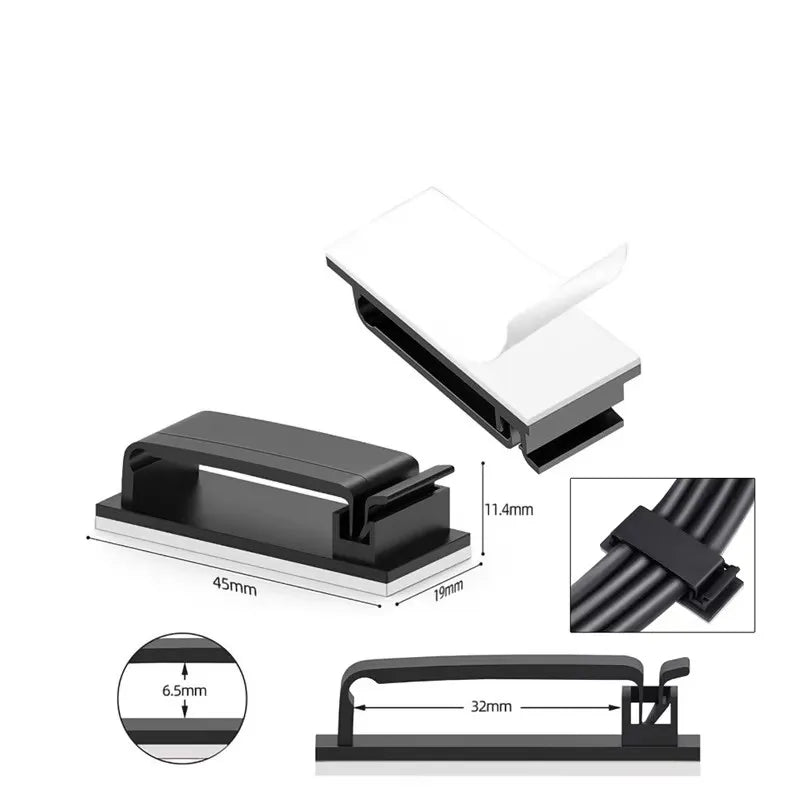 Self-Adhesive Cable Organizer Clips