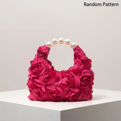 Floral Pearl Evening Party Handbag