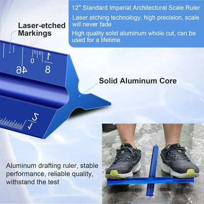 Aluminium Architect Scale Ruler