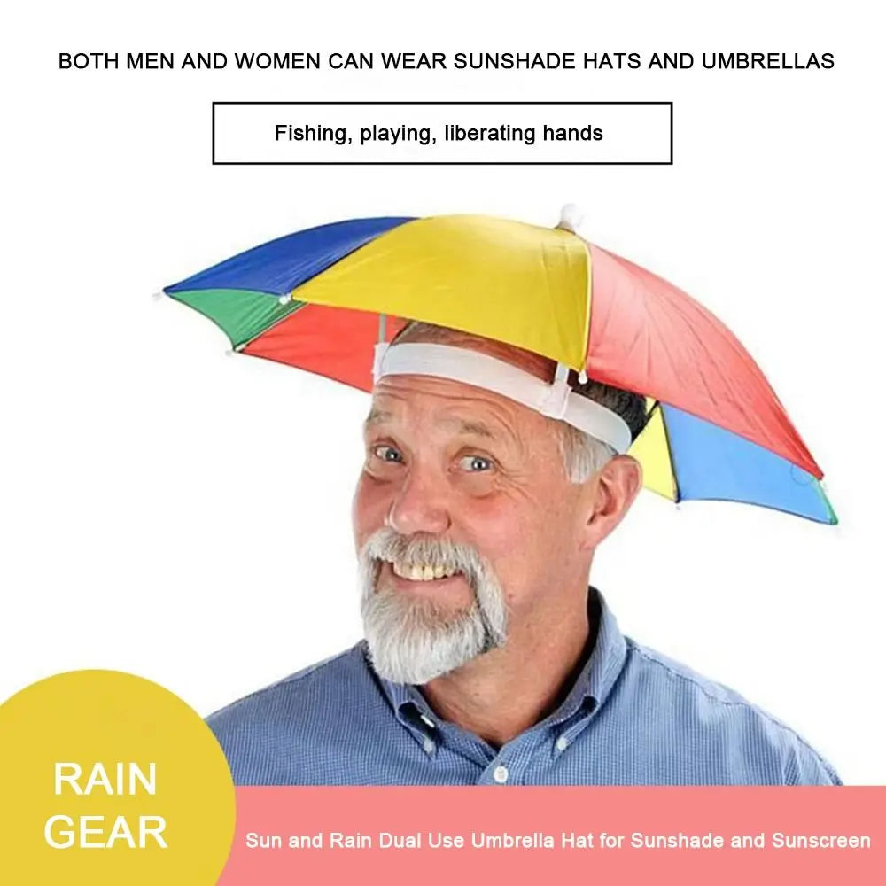 Foldable Head Umbrella Hat