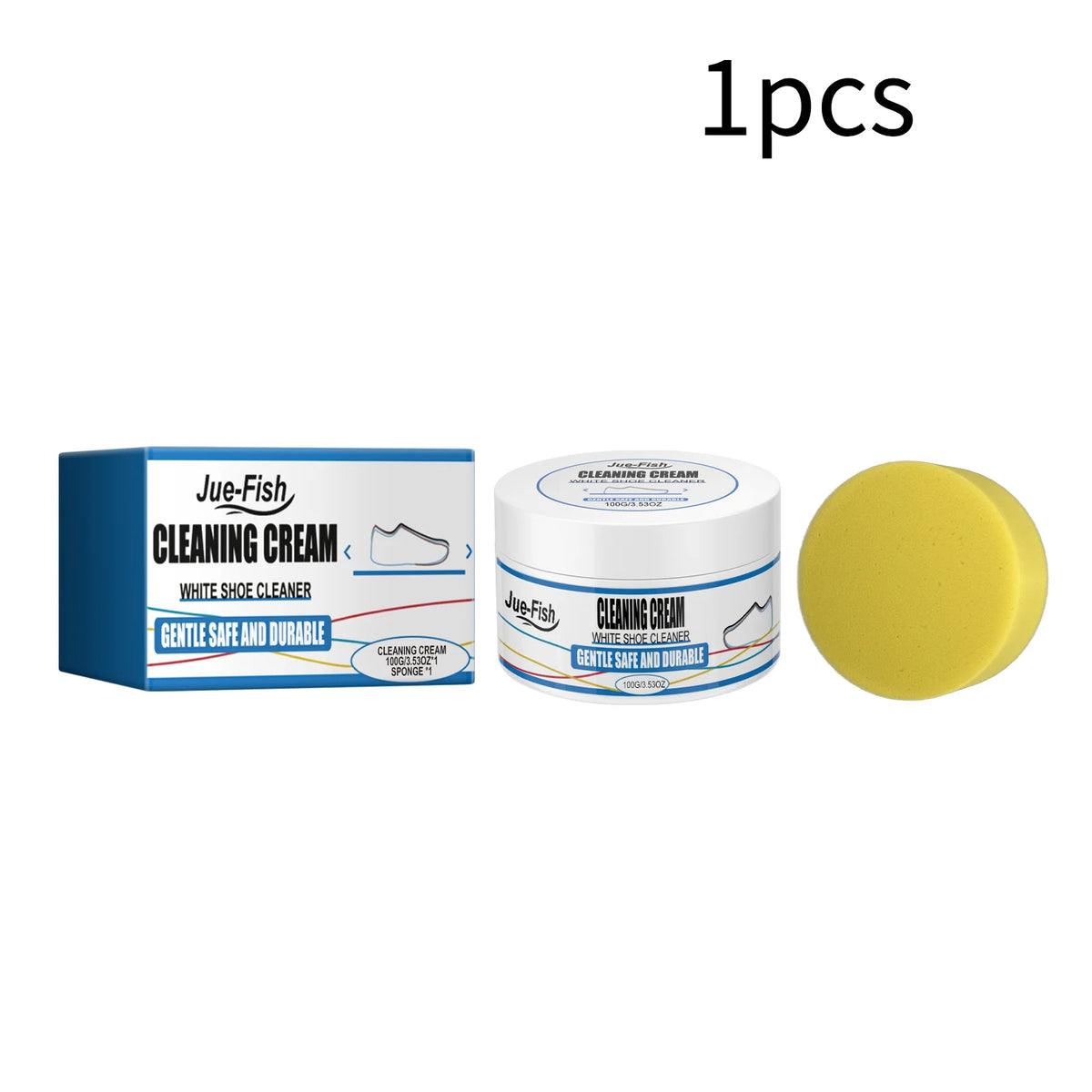 No-Rinse Shoe Cleaning Cream for Sports, Canvas & Synthetic Leather Shoes