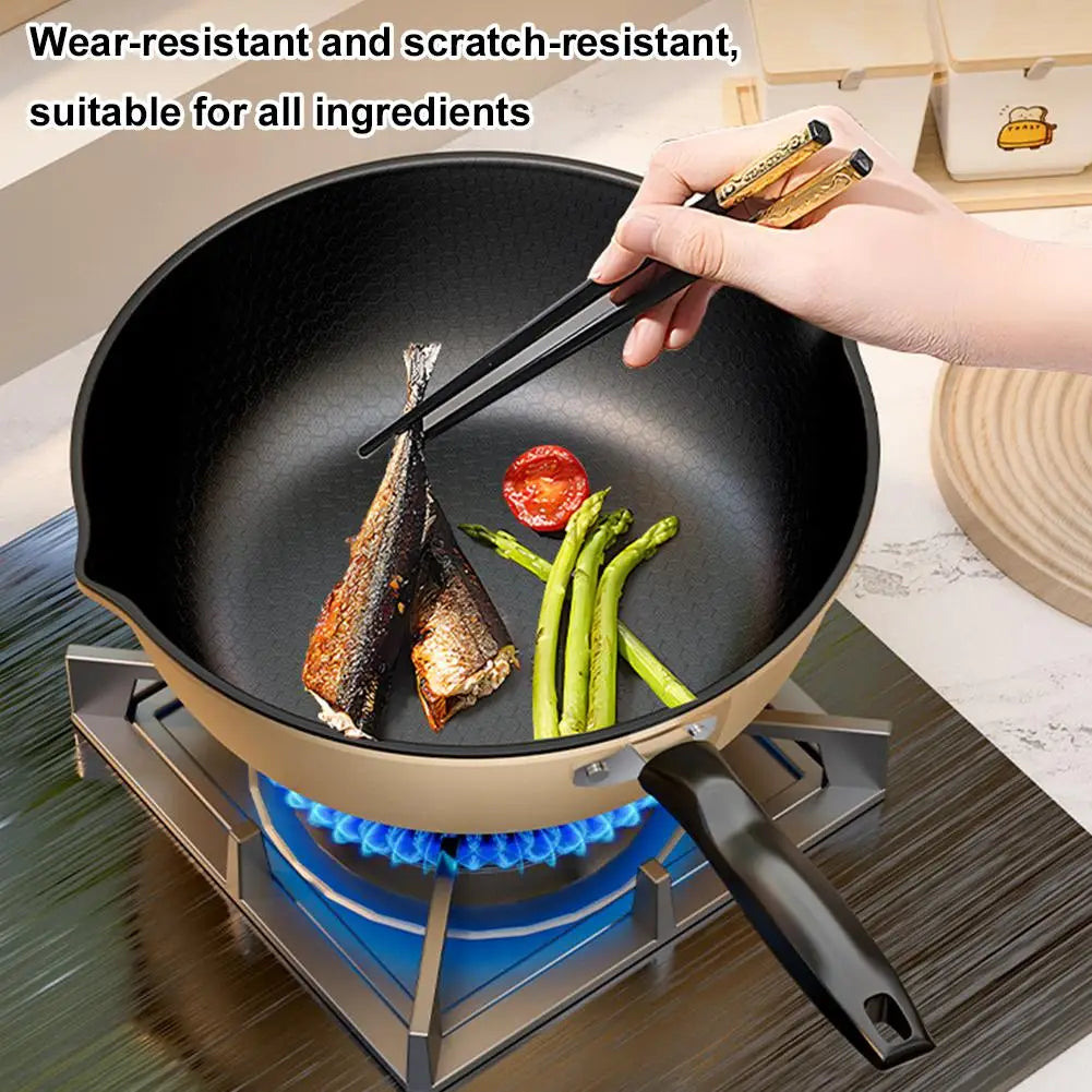 Honeycomb Non-Stick Wok Frying Pan