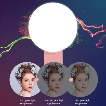 Portable Rechargeable LED Selfie Fill Light for Smartphones