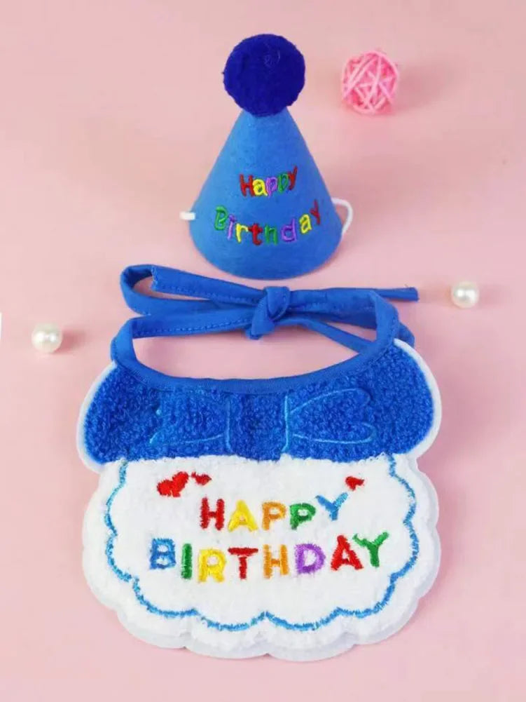 Pet Birthday Bandana & Party Hat Set