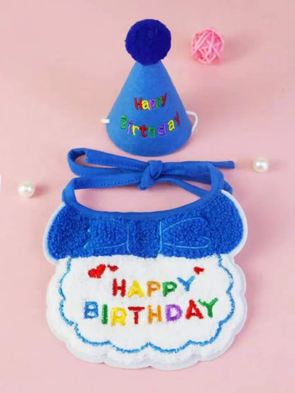 Pet Birthday Bandana & Party Hat Set