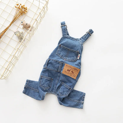 Denim Jean Overalls for Dogs