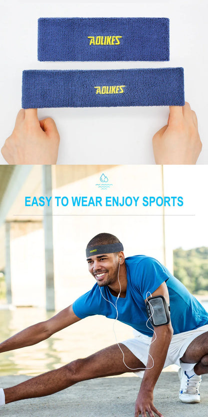 AOLIKES Cotton Sports Sweat Headband