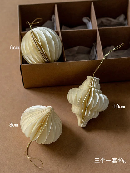 Honeycomb Paper Christmas Hanging Ornament