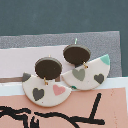 Heart Pattern Long Earrings