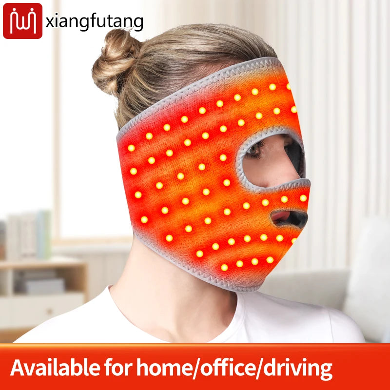 Electric Heated Facial Mask with Red Light Therapy