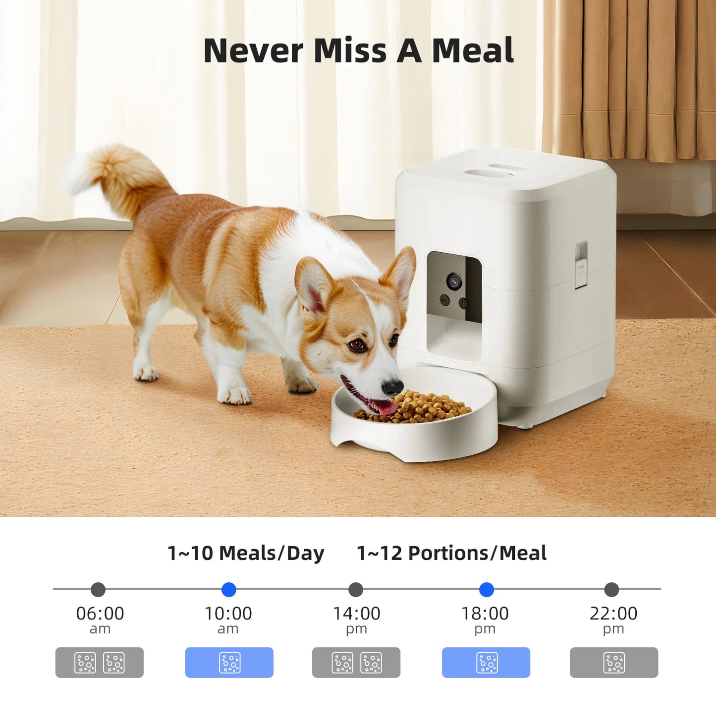 Smart Wi-Fi Pet Feeder with Camera