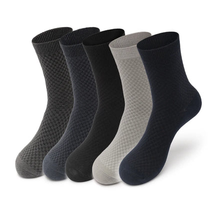 Men’s Bamboo Fiber Business Socks 5 Pairs