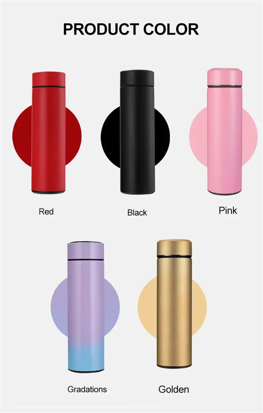 Smart Temperature Display Thermos Bottle