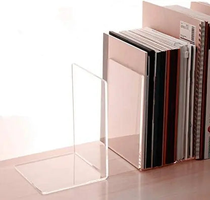 Clear Acrylic Bookends Set