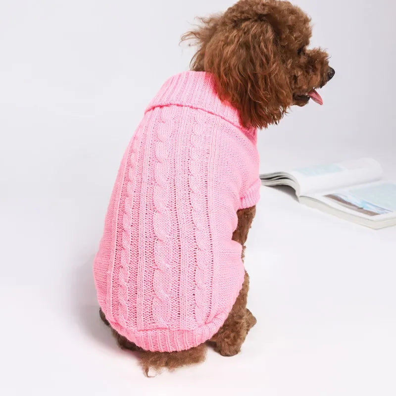 White Knit Sweater Jumpsuit for Small Dogs