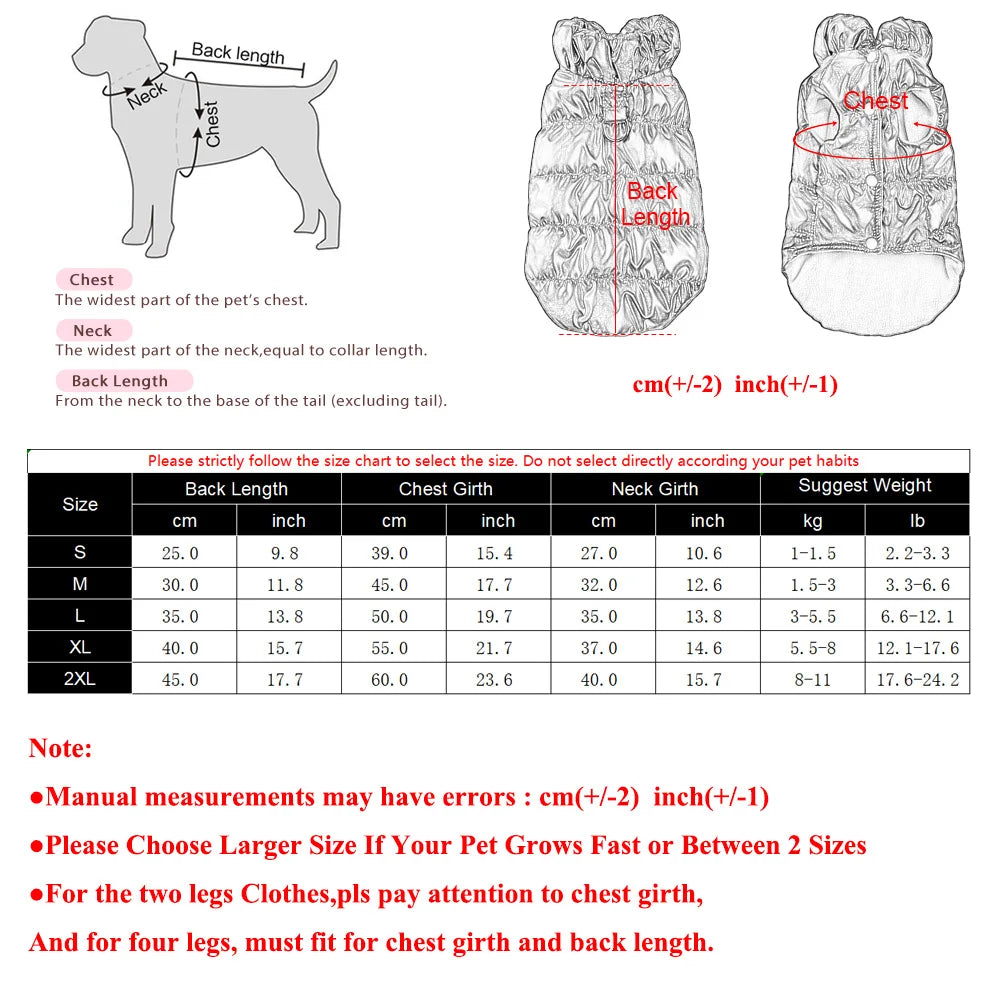 Warm Waterproof Fleece Pet Jacket with D-Ring