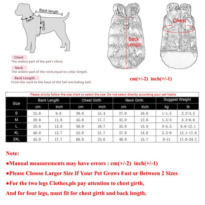 Warm Waterproof Fleece Pet Jacket with D-Ring