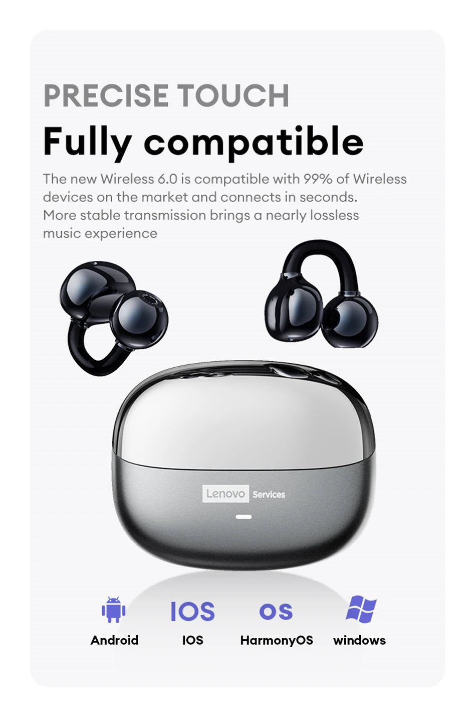 Lenovo LE302 Open-Ear Wireless Earbuds