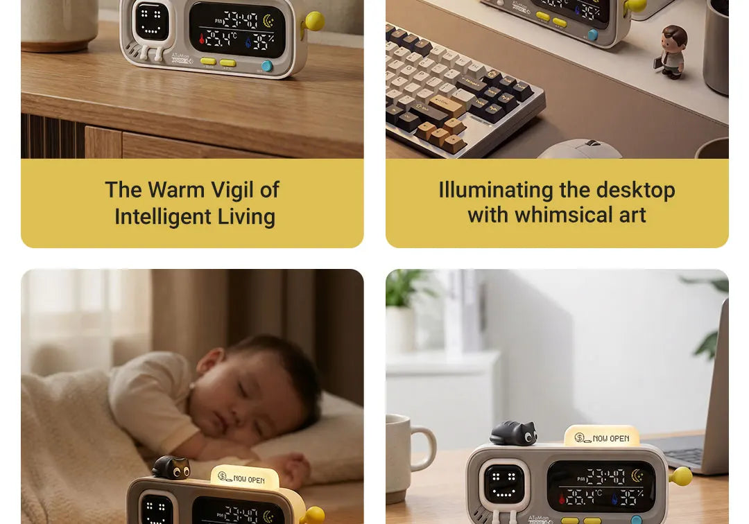 Smart Temperature & Humidity Desk Clock