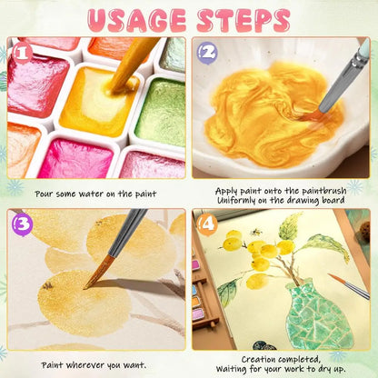 Metallic Watercolour Paint Set