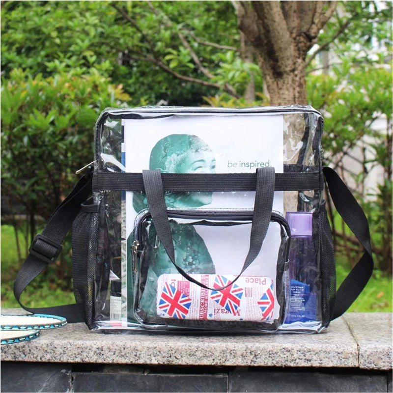 Portable Clear PVC Tote Shoulder Bag