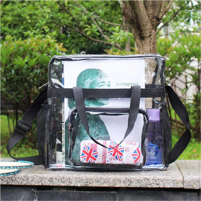 Portable Clear PVC Tote Shoulder Bag