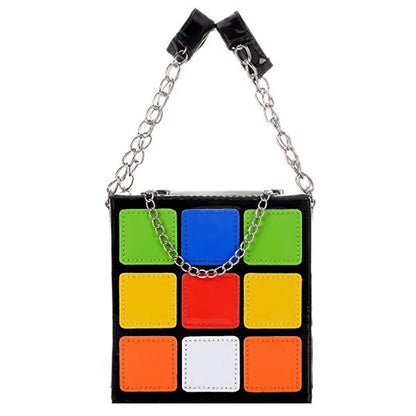 Women's Rubik's Cube PU Square Shoulder Bag