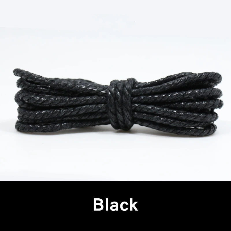 Round Waxed Cotton Shoelaces