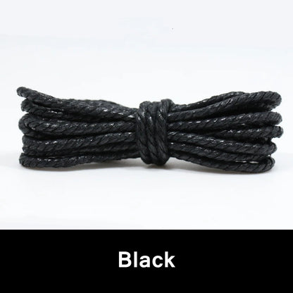 Round Waxed Cotton Shoelaces