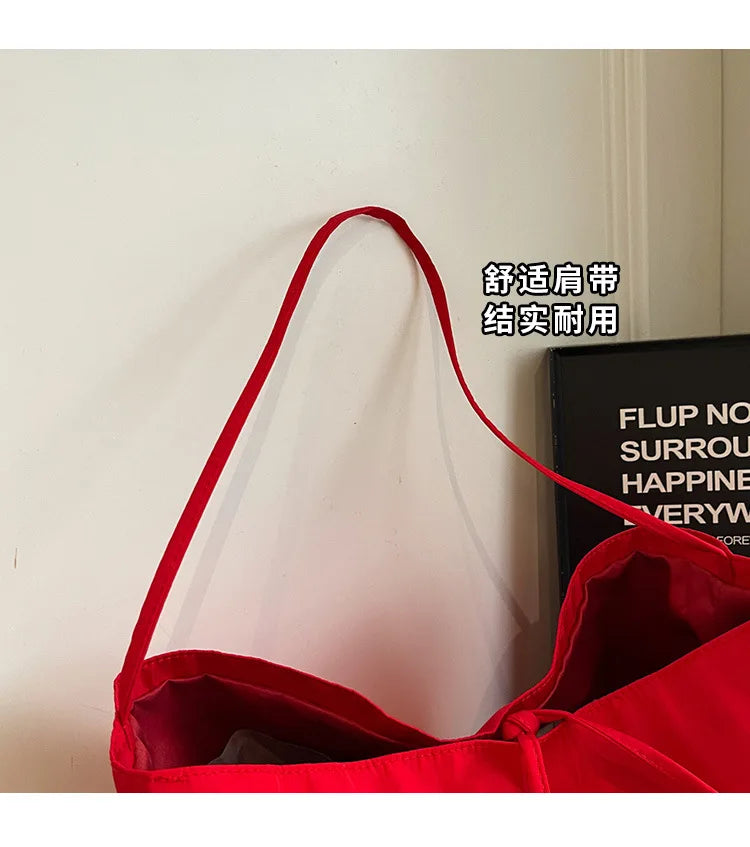 Minimalist Nylon Tote Shoulder Bag