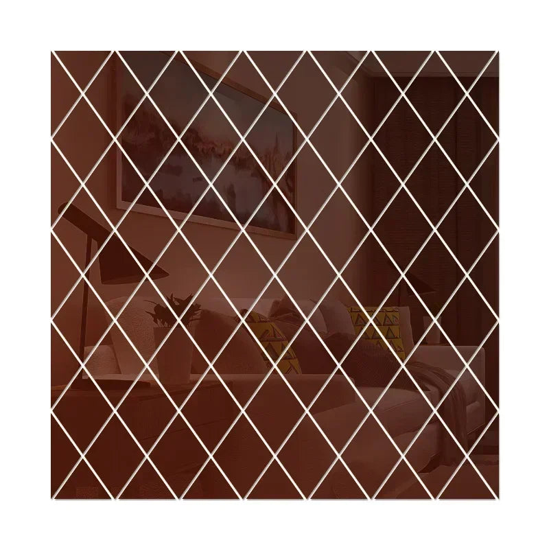 3D Diamond Acrylic Mirror Wall Stickers