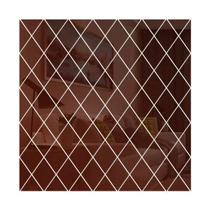 3D Diamond Acrylic Mirror Wall Stickers