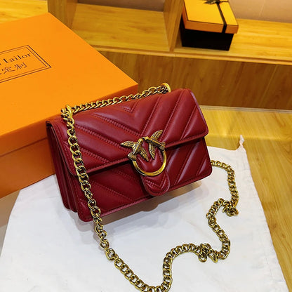 Luxury Quilted Leather Crossbody Handbag