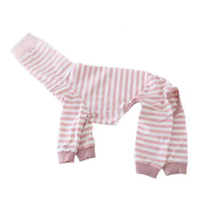 Striped Cotton Dog Pajamas for Italian Greyhounds & Whippets