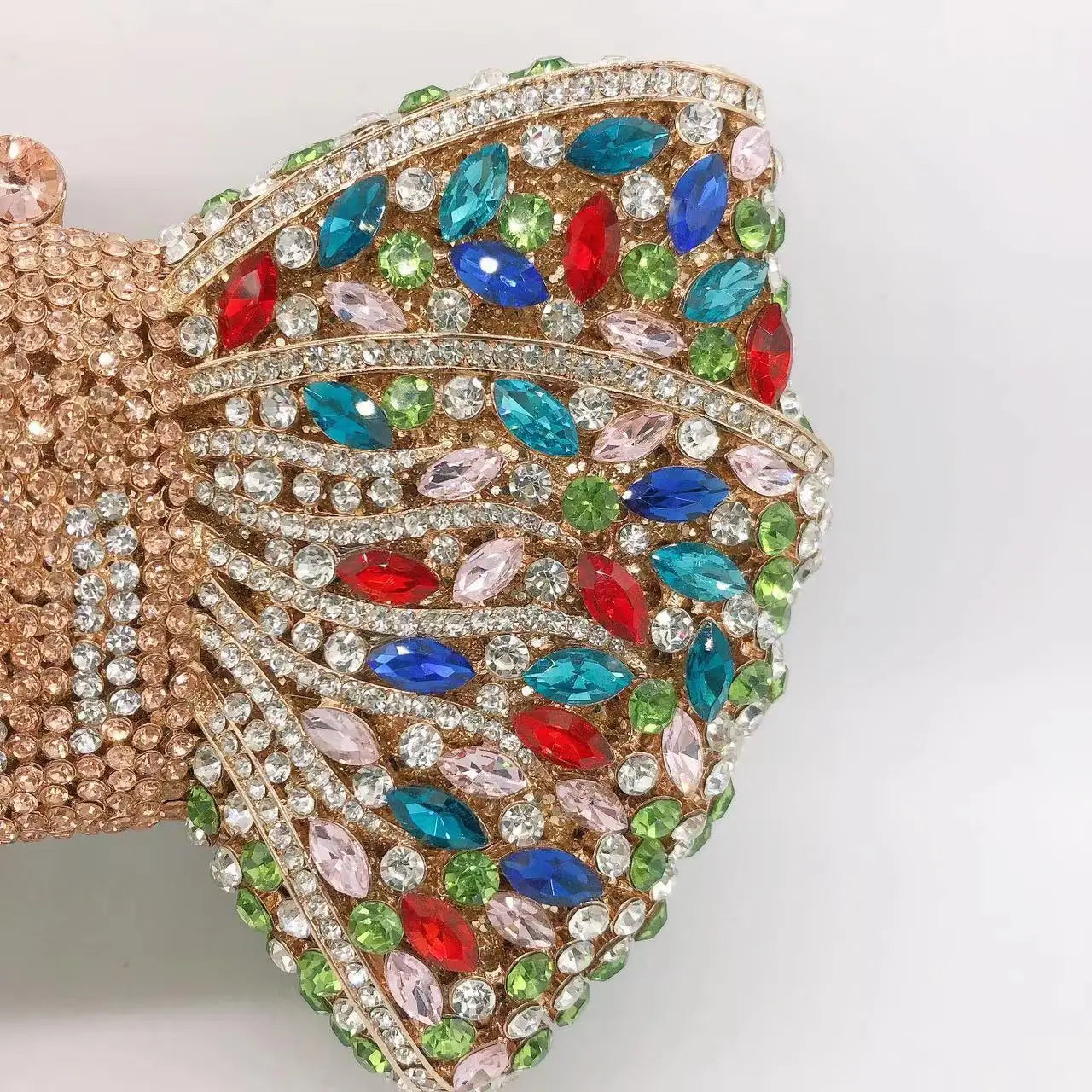 Rhinestone Bow Evening Clutch