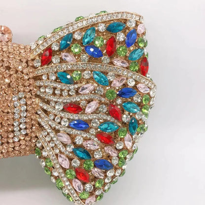 Rhinestone Bow Evening Clutch