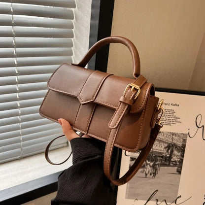 Vintage PU Leather Satchel Shoulder Bag