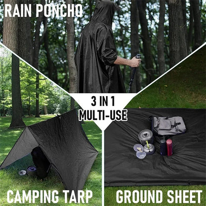 3-in-1 Tactical Rain Poncho