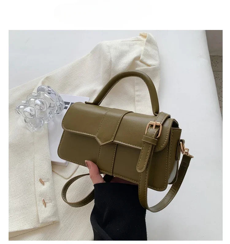 Vintage PU Leather Satchel Shoulder Bag