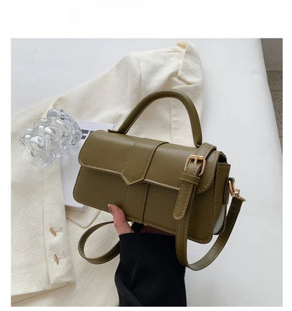 Vintage PU Leather Satchel Shoulder Bag