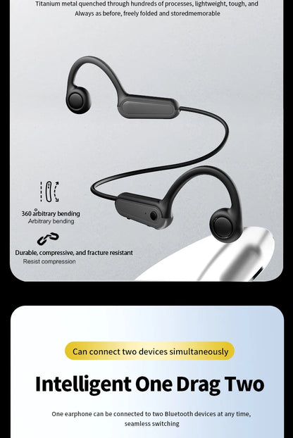 Bone Conduction Bluetooth Sports Headphones