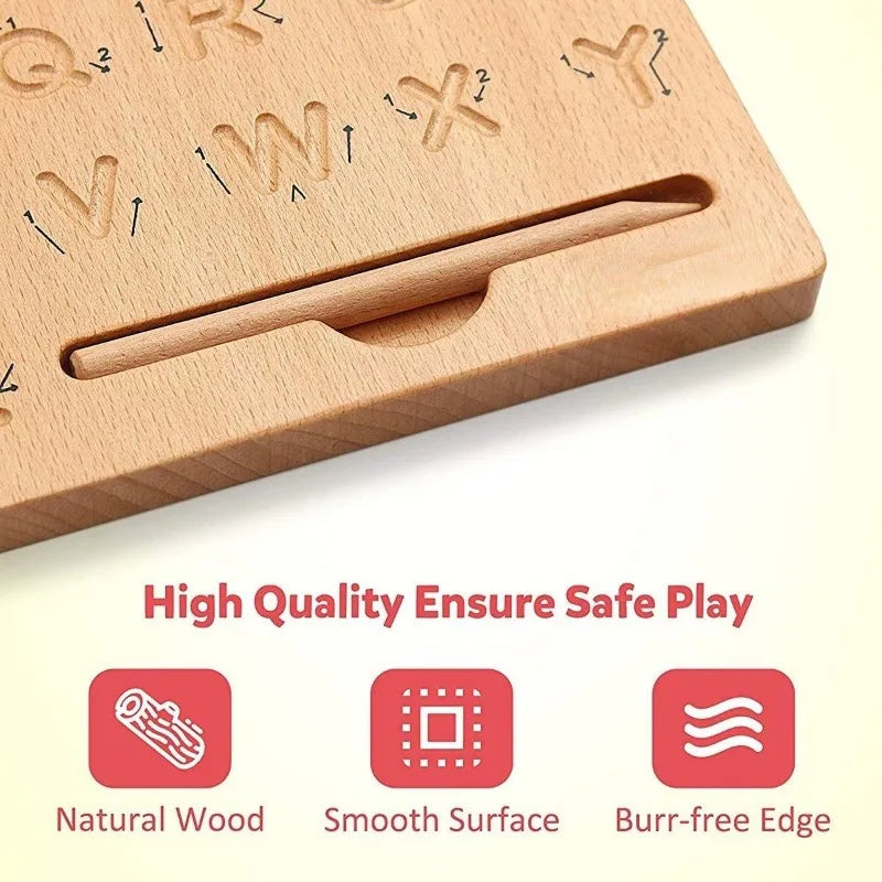 Wooden Alphabet Tracing Board