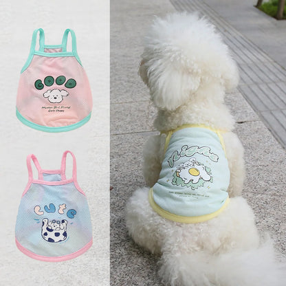 Lightweight Ice-Silk Feel Sleeveless Pet Shirt