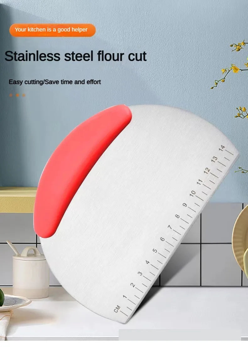Stainless Steel Dough Scraper with Measurement Scale