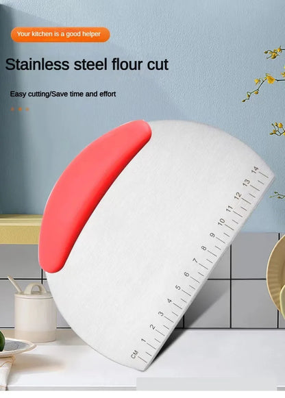 Stainless Steel Dough Scraper with Measurement Scale